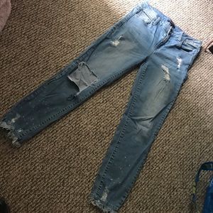 Forever 21 midrise distressed jean
